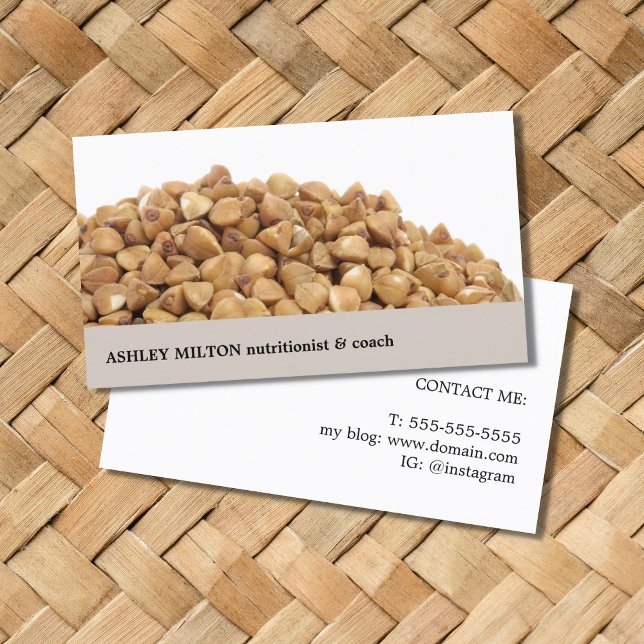 Modern Elegant Dietician Nutritionist Coach Business Card (Creator Uploaded)