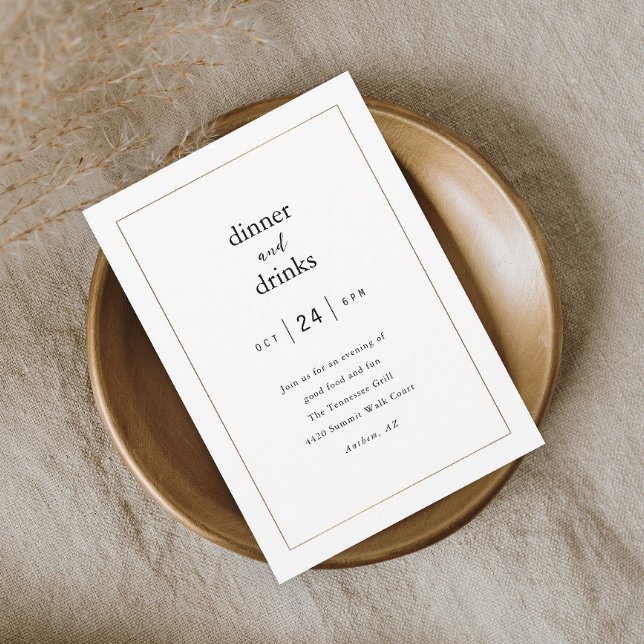 Modern Elegant Dinner Party Invitation (Creator Uploaded)
