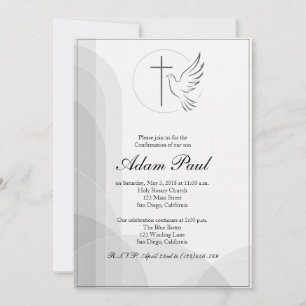 Modern Elegant Dove Confirmation Invitation