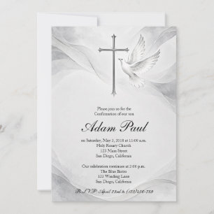 Modern Elegant Dove Confirmation Invitation