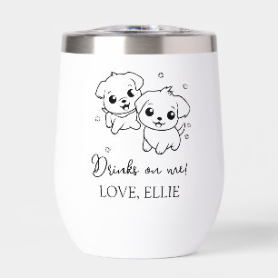 Modern Elegant Drinks On Me Photo Pet 