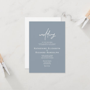 Modern & Elegant Dusty Blue Formal Invitation