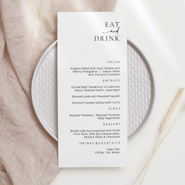 Modern Elegant Eat and Drink Menu Card (Creator Uploaded)