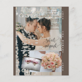 Modern Elegant Editable Custom Wedding Photo Flyer