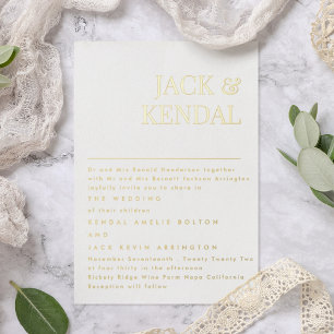 Modern Elegant Editable Names Wedding Gold