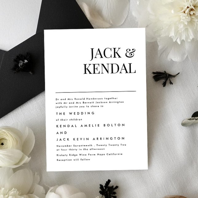 Modern Elegant | Editable Names Wedding Invitation (Creator Uploaded)