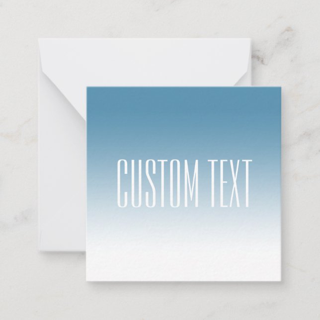 Modern Elegant Editable Text & Ombre Colour Card (Front)