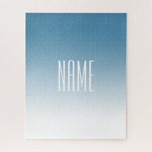 Modern Elegant Editable Text & Ombre Colour Jigsaw Puzzle