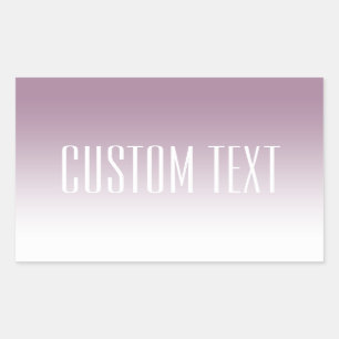 Modern Elegant Editable Text & Ombre Colour Rectangular Sticker