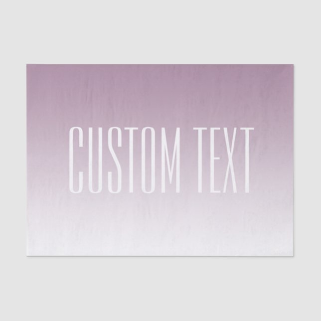 Modern Elegant Editable Text & Ombre Colour Tissue Paper (Front)