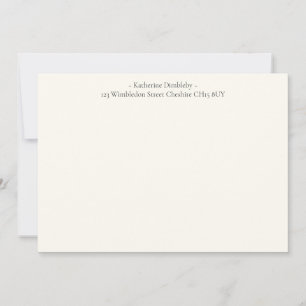 Modern Elegant Eggshell White Note Card