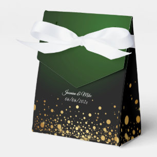 Modern Elegant Emerald Green elegant favour boxes