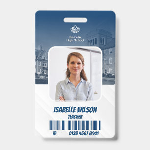 Modern Elegant Employee Photo ID name Badge