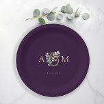 Modern, elegant eucalyptus ampersand wedding  paper plate<br><div class="desc">Modern,  elegant eucalyptus ampersand wedding design.
Just edit your product in a few minutes. You can change the font/size/colour and position using "further personalise".</div>