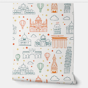 Modern elegant European monuments Wallpaper