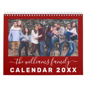 Modern & Elegant Family Quotes 12 Month Photo Calendar
