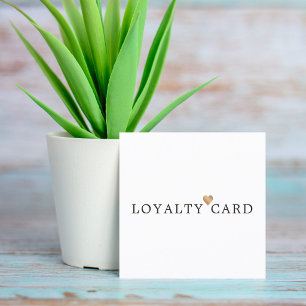 Modern Elegant Faux Gold Heart Beauty Loyalty Card