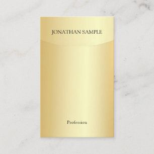 Modern Elegant Faux Gold Template Professional Business Card