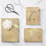 Modern Elegant Faux Gold Watercolor Marble Pattern Wrapping Paper Sheet<br><div class="desc">This simple and modern design is composed of sans serif and serif typography.</div>
