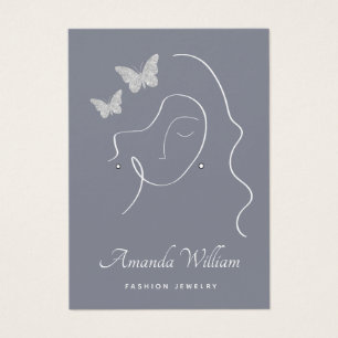 Modern Elegant Feminine black earring display card