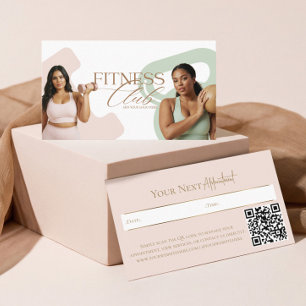 Modern Elegant Fitness Personal Trainer Photo Appointment Card