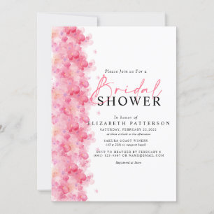 Modern Elegant Floral Blossom Bridal Wedding Invitation