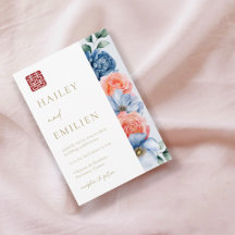 Modern Elegant Floral Chinese Wedding