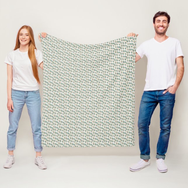 Modern Elegant Floral Pattern  Fleece Blanket (In Situ)