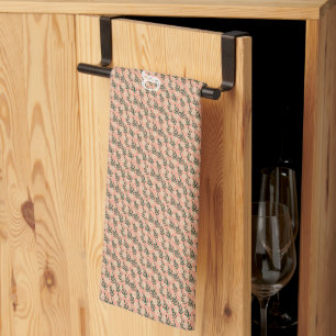 Modern Elegant Floral Pattern  Tea Towel