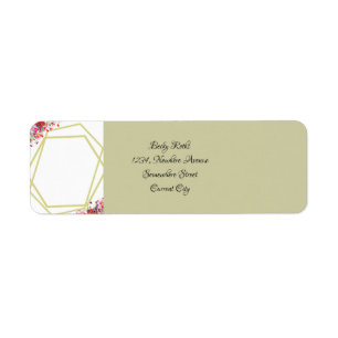 Modern Elegant Floral Rustic Return Address Label