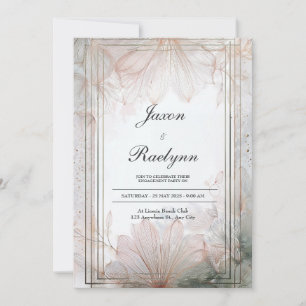 Modern Elegant Floral Wedding Invitation
