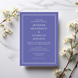 Modern Elegant Formal Purple Lavender Wedding Invitation
