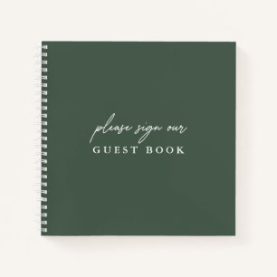 Modern Elegant Formal Wedding Guest Book