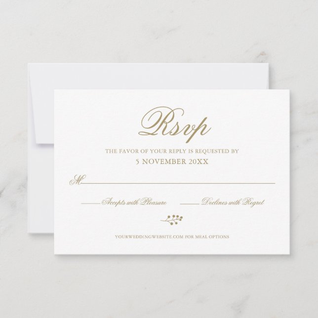 Modern Elegant Formal Winter Berry Script RSVP Card (Front)