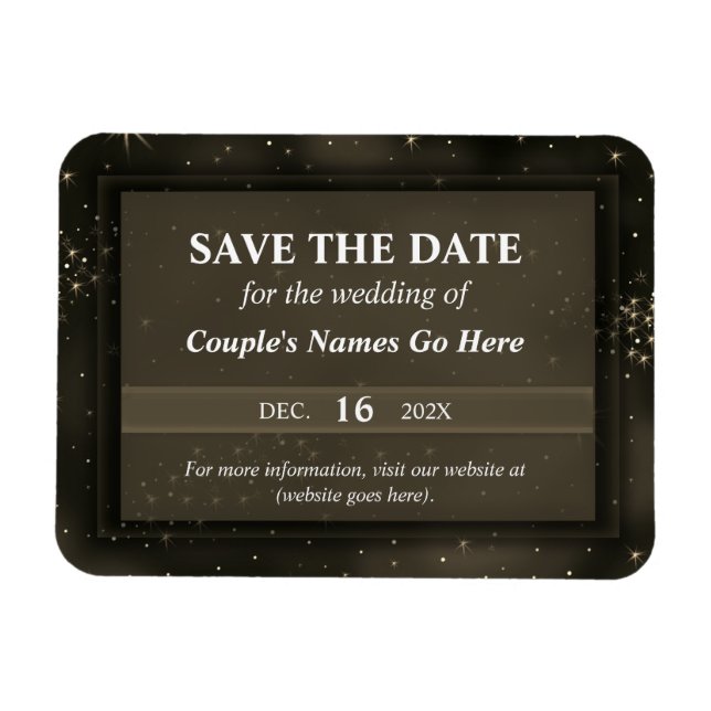 Modern Elegant Galaxy Chic Simple Save the Date  Magnet (Horizontal)