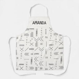 Modern Elegant Geometric Custom Personalised Apron