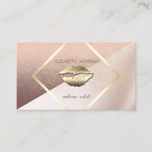 Modern Elegant , Geometric,Frame,Confetti, Lips Business Card