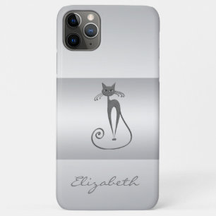 Modern Elegant Girly, Cat iPhone 11 Pro Max Case