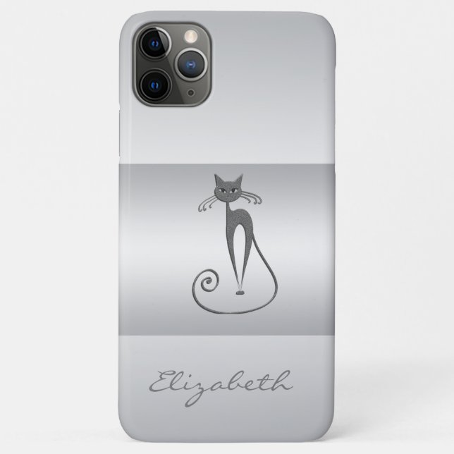 Modern Elegant Girly, Cat Case-Mate iPhone Case (Back)