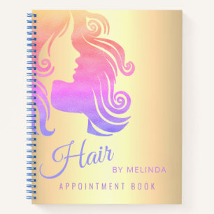 Modern elegant girly hair salon appointment book