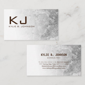 Modern Elegant Glitter Flake Initial Professional Business Card