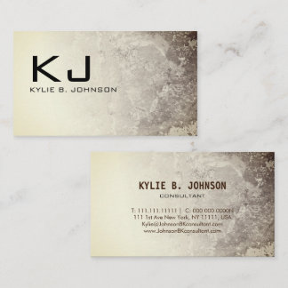 Modern Elegant Glitter Flake Initial Professional Business Card