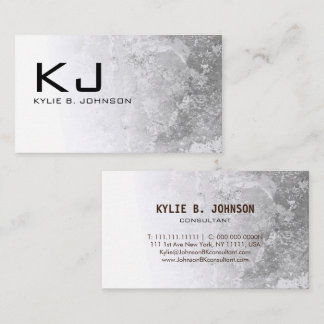Modern Elegant Glitter Flake Initial Professional Business Card