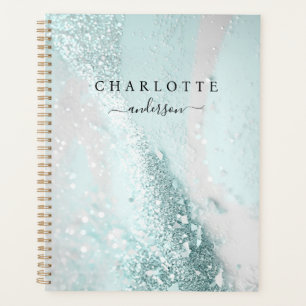 Modern, elegant, glitter, mint planner