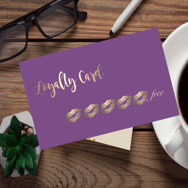 Modern Elegant  Glittery Lips Loyalty Card (Creator Uploaded)