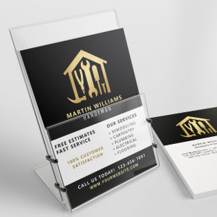 Modern Elegant Gold & Black Handyman  Flyer