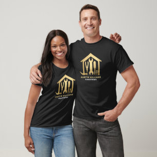 Modern Elegant Gold & Black Handyman  T-Shirt