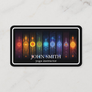 Modern Elegant Gold Chakra Spiritual Energy Yoga  Business Card