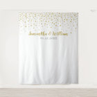 Modern Elegant Gold Confetti Wedding Backdrop