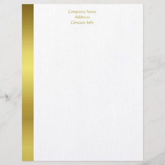 Modern Elegant Gold Foil Company Custom Letterhead